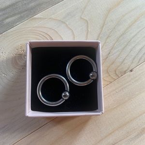8gauge hooped earrings